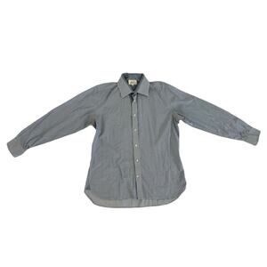 Ted Baker Endurance Men's Blue & White Plaid Long Sleeve Size 16.5